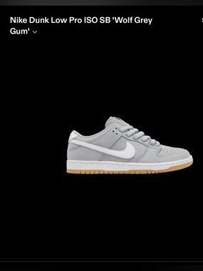 Nike Grey and White Low-Top Skate Sneaker with Gum Sole